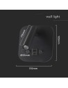 V-TAC 8W LED Тяло За Нощно Шкафче CREE ЧИП Черно Тяло IP20 3000K - 240036 - 4