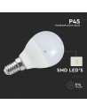 V-TAC LED Крушка - 6.5W E14 P45 6500K - 24020 - 3