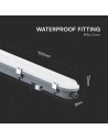 V-TAC LED Влагозащитено Тяло Мат 1500мм 48W Сензор 6500K - 24017 - 5
