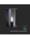 V-TAC 1*E27 Стенна Лампа Стъкло Черна - 24087 - 3