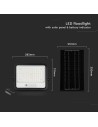 V-TAC 200W LED Соларен Прожектор 2000K-8000K Черно Тяло - 24084 - 5