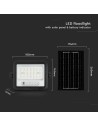 V-TAC 50W LED Соларен Прожектор 2000K-8000K Черно Тяло - 24082 - 5