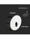 V-TAC 3W LED Осветление За Стъпала + PC 4 IN 1 CCT Подвижно Черно Тяло IP65 Кръг - 24010 - 4