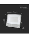 V-TAC 200W LED Прожектор CREE ЧИП Черно Тяло Сиво Стъкло 4000K 135LM/W - 232206 - 4
