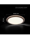 V-TAC 36W LED Плафон (φ410*30mm) CCT:3IN1 Дърво С 2.4G Дистанционно - 24140 - 4