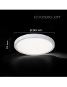 V-TAC 36W LED Плафон (φ390*35mm) CCT:3IN1 Бял+Черен С 2.4G Дистанционно - 24139 - 4