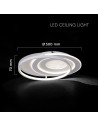V-TAC 48W LED Плафон (500*420*70mm) CCT:3IN1 Бял С Дистанционно - 24138 - 4