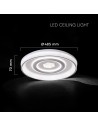 V-TAC 48W LED Плафон (φ485*70mm) CCT:3IN1 Бял С Дистанционно - 24137 - 4