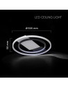 V-TAC 36W LED Плафон (φ505*50mm) CCT:3IN1 Бял+Черен С Дистанционно - 24136 - 4