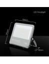 V-TAC 100W LED Прожектор CREE ЧИП Черно Тяло Сиво Стъкло 6500K 135LM/W - 232196 - 4