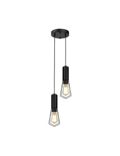 V-TAC 2XE27 Пендел (D200*H25mm) Черен Мат - 24123 - Цена | LEDs4economy