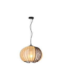 V-TAC E27 Пендел (D400*H290mm) Черен Мат+Бежово - 24117 - Цена | LEDs4economy