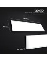 V-TAC LED Панел 40W CREE ЧИП Външен Монтаж 1200x300 4000k - 21662516 - 4