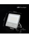 V-TAC 100W LED Прожектор CREE ЧИП Черно Тяло Сиво Стъкло 4000K 135LM/W - 232186 - 4
