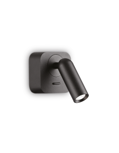 Ideal lux ® Аплик | BEAN AP SQUARE NERO | LED 3W | IP20 - 260655 - Цена | LEDs4economy
