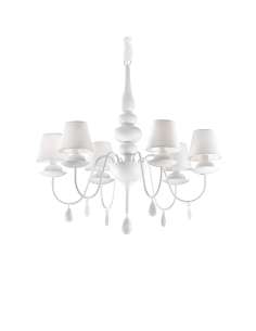 Ideal lux ® Полилей | BLANCHE SP6 BIANCO | E14 max 6 x 40W | IP20 - 035581 - Цена | LEDs4economy