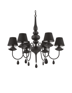 Ideal lux ® Полилей | BLANCHE SP6 NERO | E14 max 6 x 40W | IP20 - 111872 - Цена | LEDs4economy
