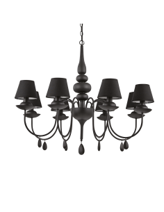 Ideal lux ® Полилей | BLANCHE SP8 NERO | E14 max 8 x 40W | IP20 - 111896 - Цена | LEDs4economy
