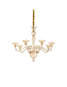 Ideal lux ® Полилей | BRIGITTA SP8 AMBRA | E14 max 8 x 40W | IP20 - 199412 - Цена | LEDs4economy