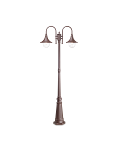 Ideal lux ® Градински стълб | CIMA PT2 COFFEE | E27 max 2 x 52W | IP43 - 246840 - Цена | LEDs4economy