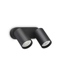 Ideal lux ® Аплик | DYNAMITE AP2 ROUND NERO | GU10 max2 x 28W | IP20 - 367385 - Цена | LEDs4economy