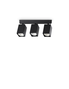 Ideal lux ® Спот | DYNAMITE PL3 LINEAR SQUARE NERO | GU10 max3 x 28W | IP20 - 371276 - Цена | LEDs4economy