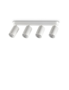 Ideal lux ® Спот | DYNAMITE PL4 LINEAR ROUND BIANCO | GU10 max4 x 28W | IP20 - 371337 - Цена | LEDs4economy