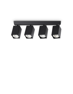 Ideal lux ® Спот | DYNAMITE PL4 LINEAR SQUARE NERO | GU10 max4 x 28W | IP20 - 371368 - Цена | LEDs4economy