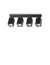 Ideal lux ® Спот | DYNAMITE PL4 LINEAR SQUARE NERO | GU10 max4 x 28W | IP20 - 371368 - Цена | LEDs4economy