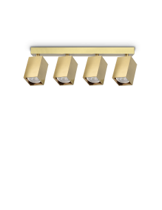 Ideal lux ® Спот | DYNAMITE PL4 LINEAR SQUARE OTTONE | GU10 max4 x 28W | IP20 - 371375 - Цена | LEDs4economy