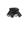 Ideal lux ® Спот | DYNAMITE PL4 ROUND NERO | GU10 max4 x 28W | IP20 - 371290 - Цена | LEDs4economy