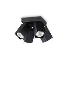 Ideal lux ® Спот | DYNAMITE PL4 SQUARE NERO | GU10 max4 x 28W | IP20 - 371313 - Цена | LEDs4economy