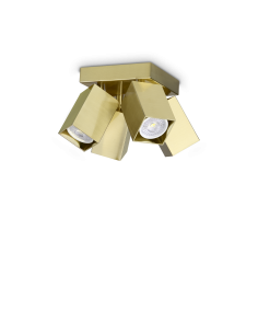 Ideal lux ® Спот | DYNAMITE PL4 SQUARE OTTONE | GU10 max4 x 28W | IP20 - 371320 - Цена | LEDs4economy