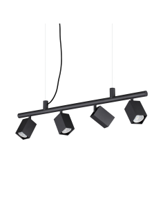 Ideal lux ® Полилей | DYNAMITE SP4 SQUARE NERO | GU10 max4 x 28W | IP20 - 371382 - Цена | LEDs4economy