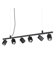 Ideal lux ® Полилей | DYNAMITE SP6 SQUARE NERO | GU10 max6 x 28W | IP20 - 371412 - Цена | LEDs4economy