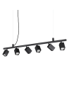 Ideal lux ® Полилей | DYNAMITE SP6 SQUARE NERO | GU10 max6 x 28W | IP20 - 371412 - Цена | LEDs4economy