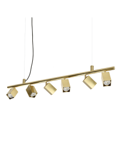 Ideal lux ® Полилей | DYNAMITE SP6 SQUARE OTTONE | GU10 max6 x 28W | IP20 - 371429 - Цена | LEDs4economy