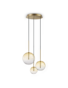 Ideal lux ® Полилей | EQUINOXE SP3 AMBRA SFUMATO | G4 max 3 x 2W | IP20 - 364827 - Цена | LEDs4economy