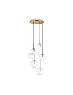 Ideal lux ® Полилей | EQUINOXE SP6 OTTONE | G4 max 6 x 2W | IP20 - 317243 - Цена | LEDs4economy
