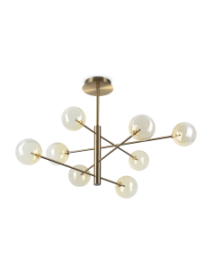 Ideal lux ® Полилей | EQUINOXE SP8 AMBRA SFUMATO | G4 max 8 x 2W | IP20 - 345420 - Цена | LEDs4economy