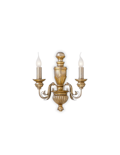 Ideal lux ® Аплик | FIRENZE AP2 ORO | E14 max 2 x 40W | IP20 - 020846 - Цена | LEDs4economy