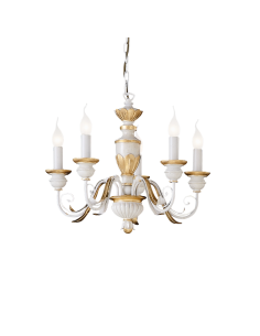 Ideal lux ® Полилей | FIRENZE SP5 BIANCO | E14 max 5 x 40W | IP20 - 012865 - Цена | LEDs4economy