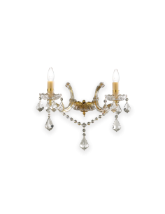 Ideal lux ® Аплик | FLORIAN AP2 ORO | E14 max 2 x 40W | IP20 - 035659 - Цена | LEDs4economy