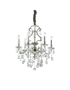 Ideal lux ® Полилей | GIOCONDA SP6 ARGENTO | E14 max 6 x 40W | IP20 - 044927 - Цена | LEDs4economy
