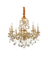 Ideal lux ® Полилей | GIOCONDA SP8 ORO | E14 max 8 x 40W | IP20 - 060514 - Цена | LEDs4economy