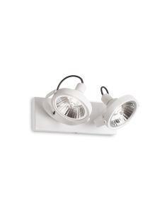 Ideal lux ® Спот | GLIM PL2 BIANCO | GU10 max 2 x 50W | IP20 - 200200 - Цена | LEDs4economy