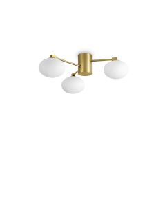 Ideal lux ® Плафон | HERMES PL3 D60 OTTONE | G9 max 3 x 28W | IP20 - 317007 - Цена | LEDs4economy