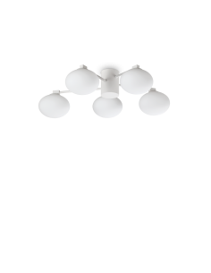 Ideal lux ® Плафон | HERMES PL5 D60 BIANCO | G9 max 5 x 28W | IP20 - 322698 - Цена | LEDs4economy