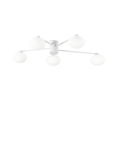 Ideal lux ® Плафон | HERMES PL5 D90 BIANCO | G9 max 5 x 28W | IP20 - 316680 - Цена | LEDs4economy