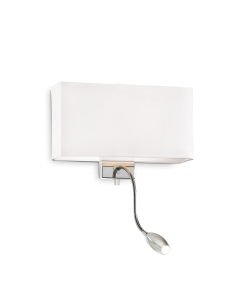 Ideal lux ® Аплик | HOTEL AP2 BIANCO | E27/LED max 1 x 60W / 1.5W | IP20 - 035949 - Цена | LEDs4economy